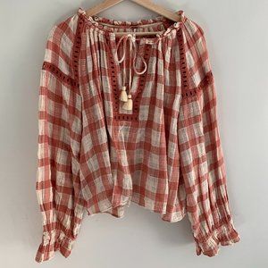 Free People Tie Blouse